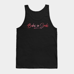 Babes in Scrubs pink text design Tank Top